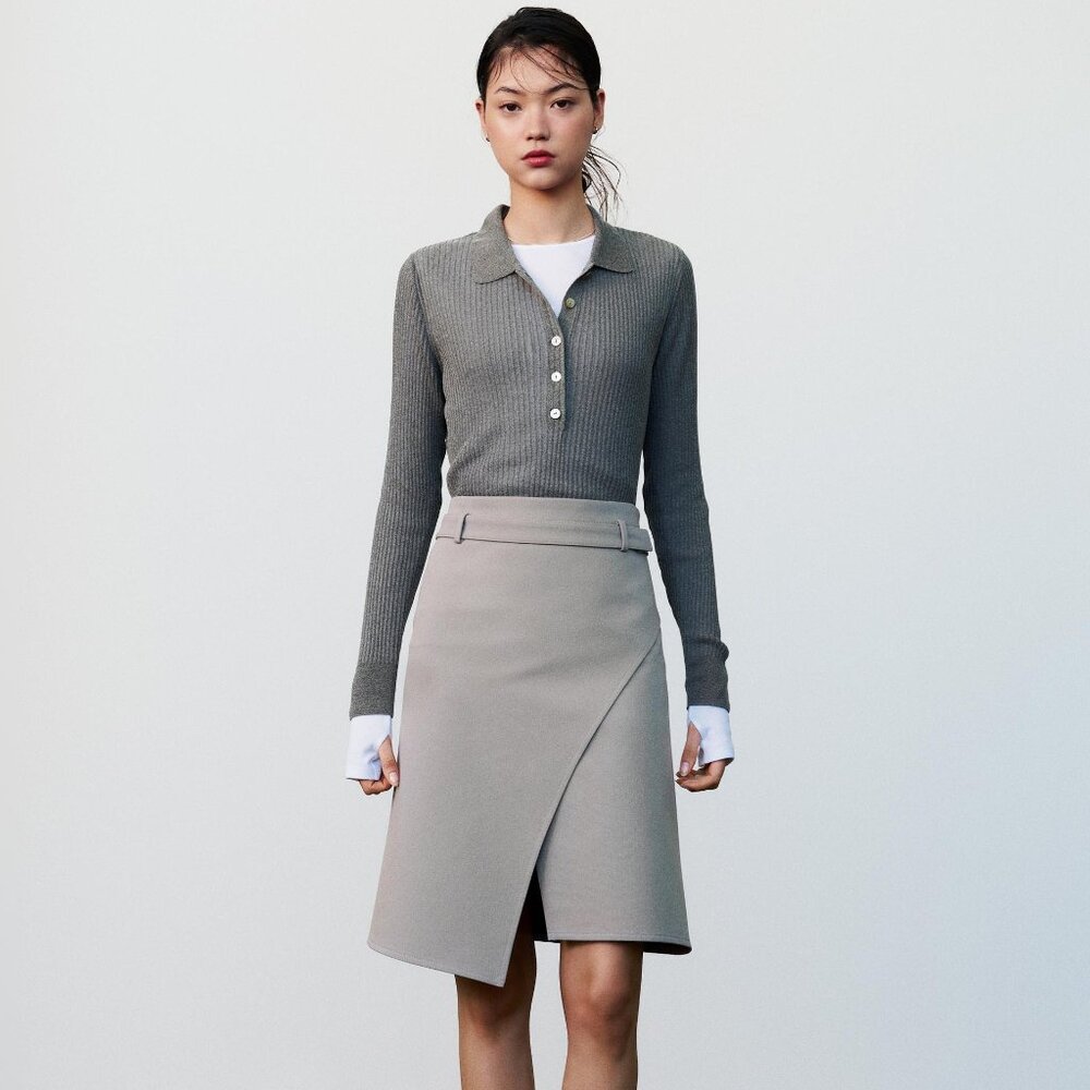 Zara Midi Skirt W/ Buckle